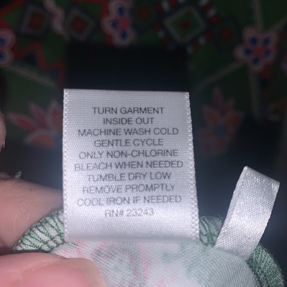 New York & Company: green and floral paisley print sleeveless dress w/ pockets - Picture 12 of 12